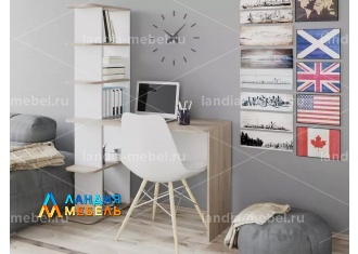 Стол письменный тип 4 цвет: дуб крафт белый