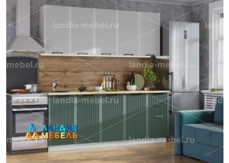 Кухонный гарнитур Кампео 2 м цвет: белый снег/бриз