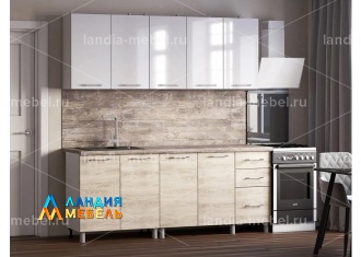 Кухонный гарнитур Танго 2 м цвет: белый/дуб