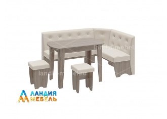 Кухонный уголок Барселона цвет: дуб сонома трюфель/микровелюр