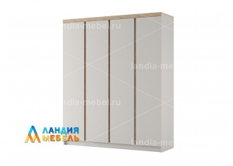 Спальный гарнитур Юта Шкаф ШР-4 цвет: жемчуг/дуб торонто