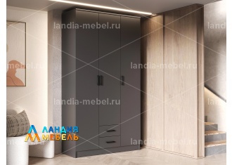 Шкаф ТРИО без зеркал цвет: графит