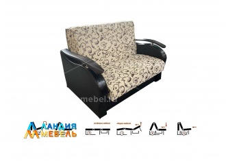 Диван Алекс пруж. н/б с накладками 120 см.