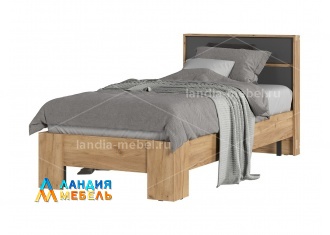 Кровать ХЕЛЕН КР01 0,9*2,0 цвет: серый графит/дуб крафт
