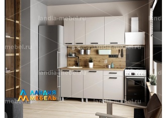 Кухонный гарнитур Нагано 2,4 м*1,6 м цвет: кашемир