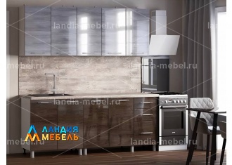 Кухонный гарнитур Либерти 2 м цвет: холст грей