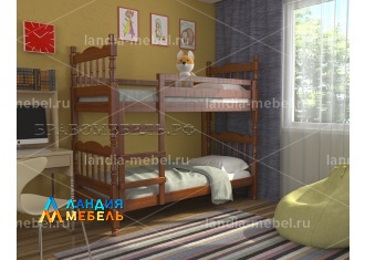Кровать двухъярусная Соня цвет: орех