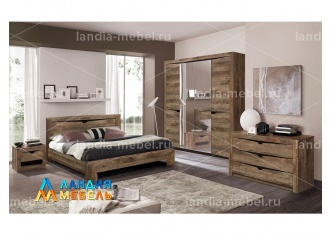 Спальня Лючия Кровать 1600 с настилом цвет: кейптаун/венге