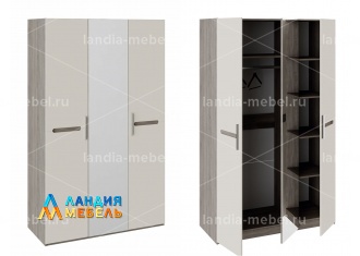 Спальный гарнитур Фьюжн Шкаф комбинированный с 3 дверями цвет: бежевый/дуб сонома трюфель