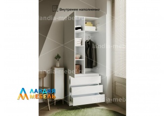 Шкаф распашной ANTIS 2 802*2200*500 цвет: белый