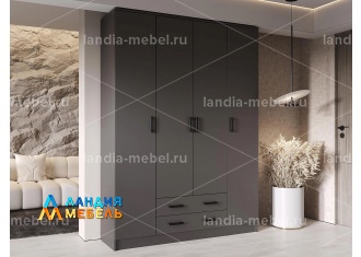 Шкаф Квадро без зеркал цвет: графит