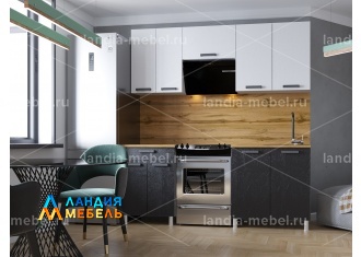 Кухонный гарнитур Гритс 2 м цвет: камень светлый/темный